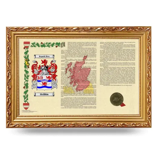Mullikin Armorial Landscape Framed - Gold