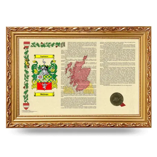 Mulroys Armorial Landscape Framed - Gold