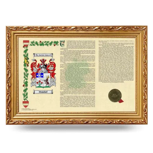Mundorf Armorial Landscape Framed - Gold