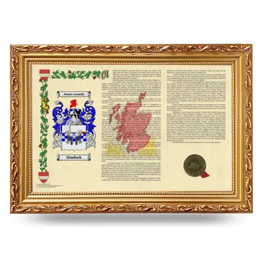 Murduck Armorial Landscape Framed - Gold