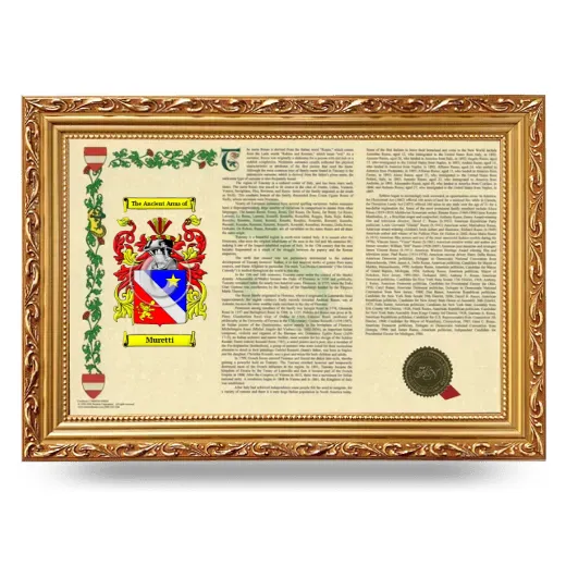 Muretti Armorial Landscape Framed - Gold