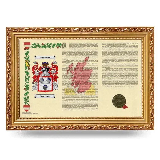 Murrison Armorial Landscape Framed - Gold
