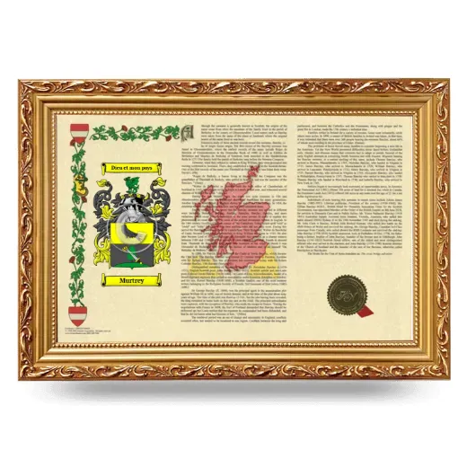 Murtrey Armorial Landscape Framed - Gold