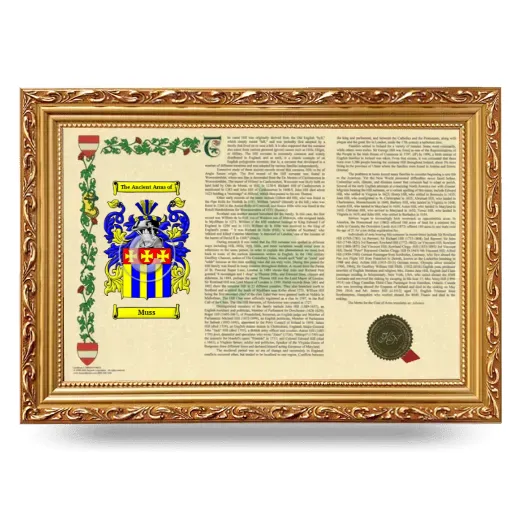 Muss Armorial Landscape Framed - Gold