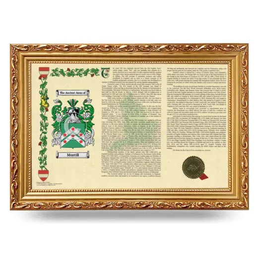 Mustill Armorial Landscape Framed - Gold