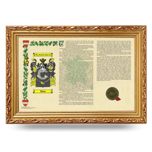 Myno Armorial Landscape Framed - Gold