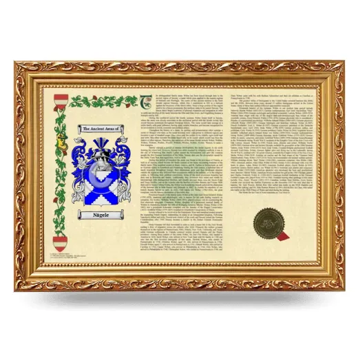 Nägele Armorial Landscape Framed - Gold