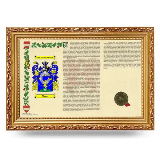 Nagys Armorial Landscape Framed - Gold