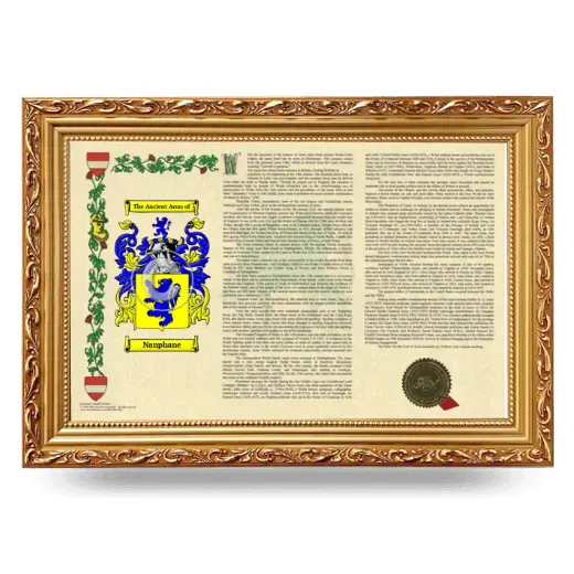 Nanphane Armorial Landscape Framed - Gold