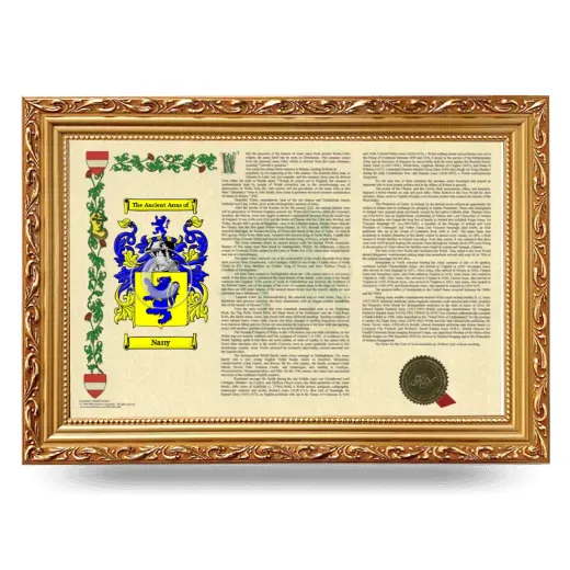 Nany Armorial Landscape Framed - Gold