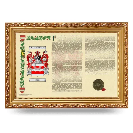Nass Armorial Landscape Framed - Gold