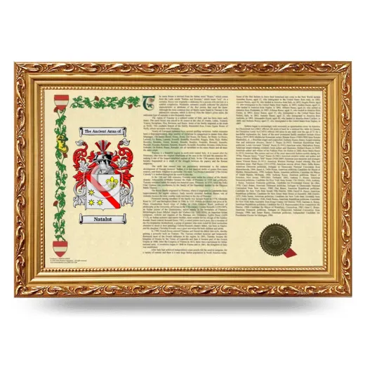 Natalut Armorial Landscape Framed - Gold