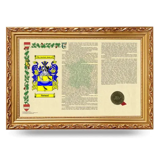 Natural Armorial Landscape Framed - Gold