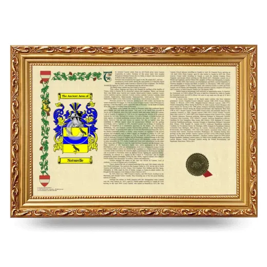 Naturelle Armorial Landscape Framed - Gold