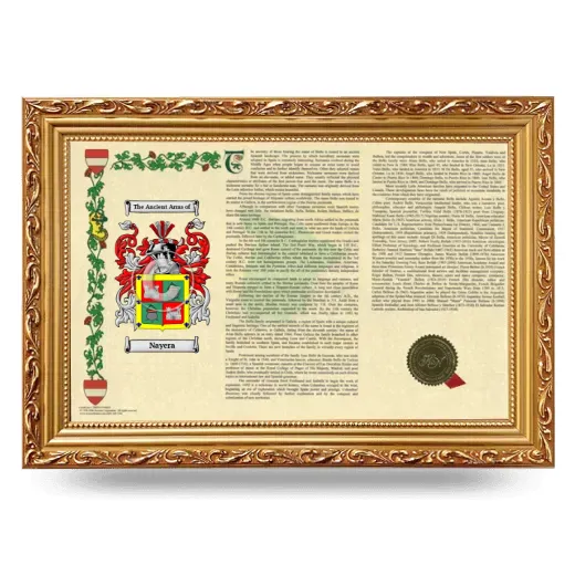 Nayera Armorial Landscape Framed - Gold