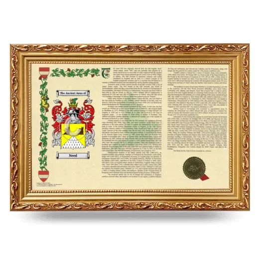Need Armorial Landscape Framed - Gold