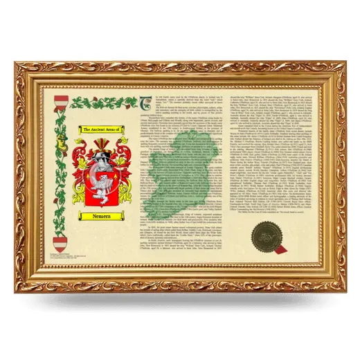 Nemera Armorial Landscape Framed - Gold
