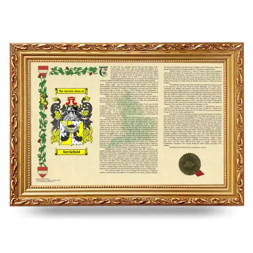 Nettlefield Armorial Landscape Framed - Gold