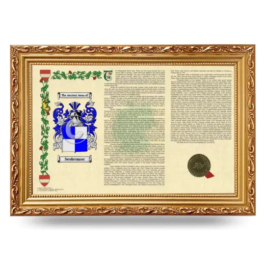 Neubronner Armorial Landscape Framed - Gold