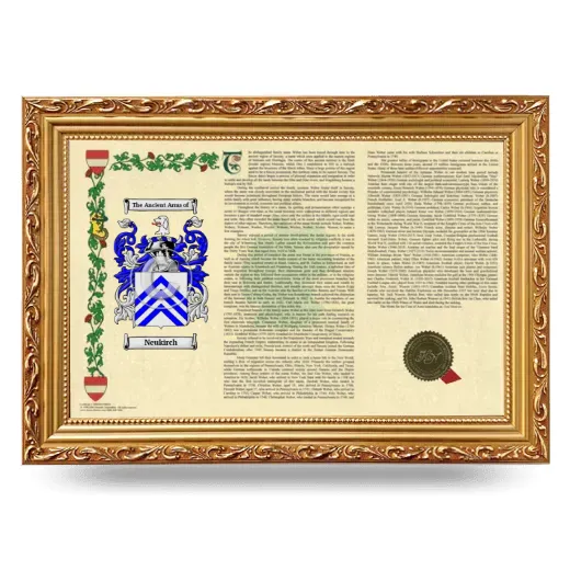 Neukirch Armorial Landscape Framed - Gold