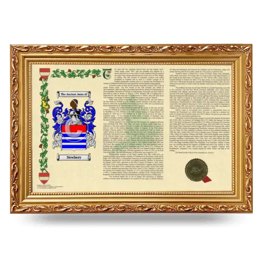 Newbery Armorial Landscape Framed - Gold