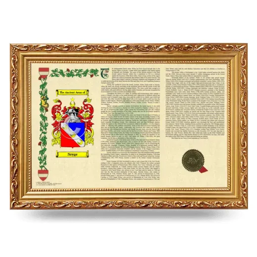 Neyge Armorial Landscape Framed - Gold