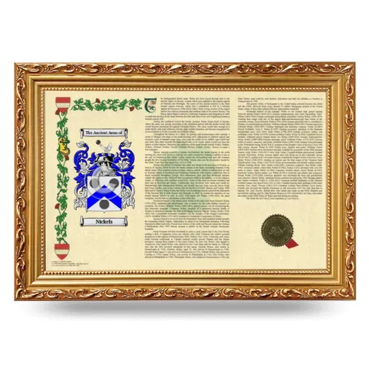 Nickels Armorial Landscape Framed - Gold