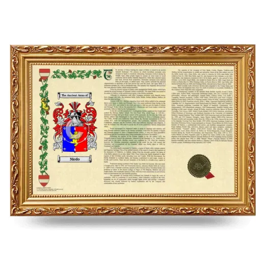 Niedo Armorial Landscape Framed - Gold