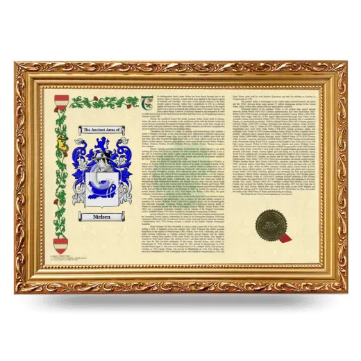 Nielsen Armorial Landscape Framed - Gold