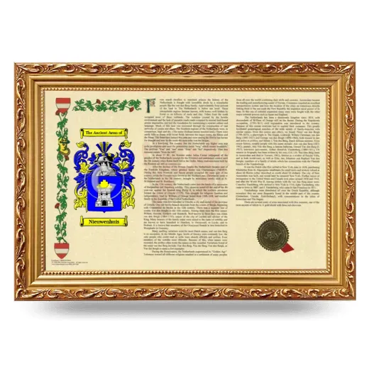 Nieuwenhuis Armorial Landscape Framed - Gold