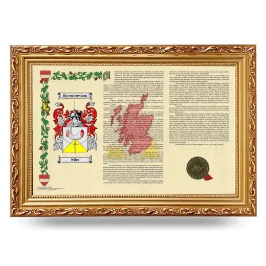 Niles Armorial Landscape Framed - Gold