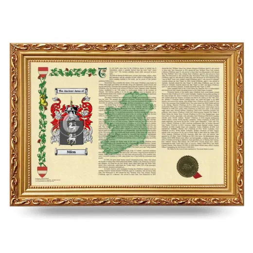 Nilon Armorial Landscape Framed - Gold