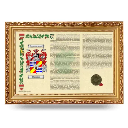 Nisenzon Armorial Landscape Framed - Gold