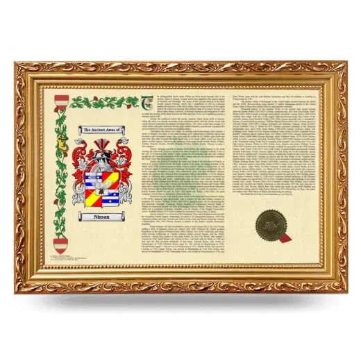 Nissan Armorial Landscape Framed - Gold