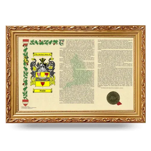 Noake Armorial Landscape Framed - Gold