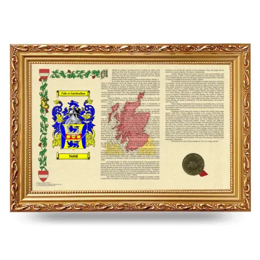 Nobil Armorial Landscape Framed - Gold