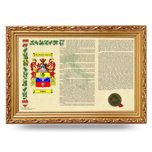 Noferi Armorial Landscape Framed - Gold