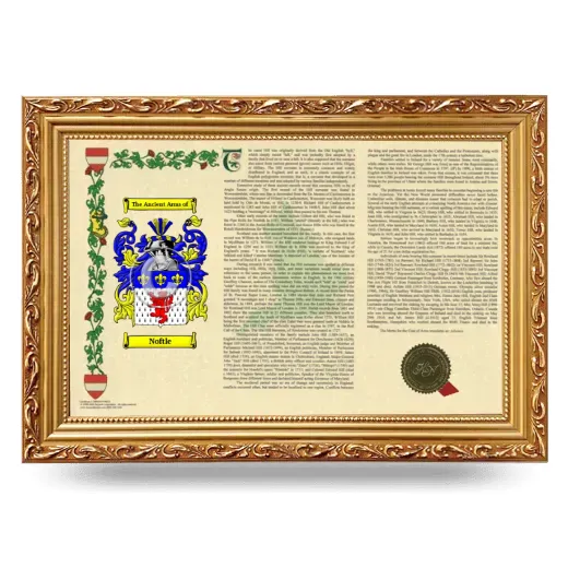 Noftle Armorial Landscape Framed - Gold