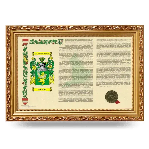 Nordton Armorial Landscape Framed - Gold