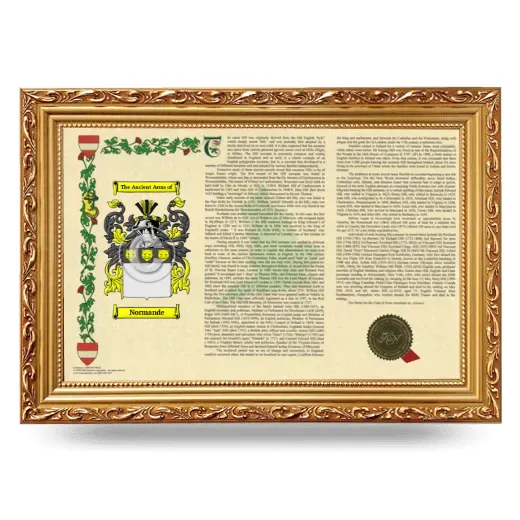 Normande Armorial Landscape Framed - Gold