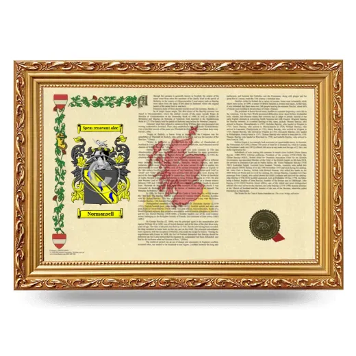 Normansell Armorial Landscape Framed - Gold