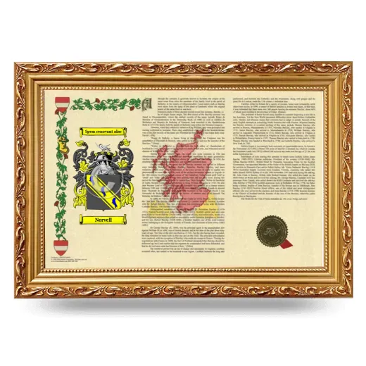Norvell Armorial Landscape Framed - Gold