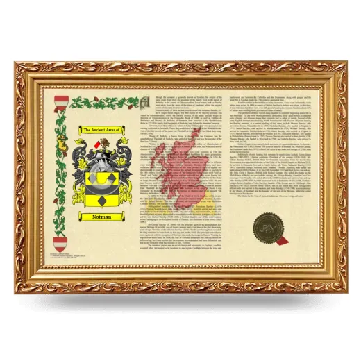 Notman Armorial Landscape Framed - Gold