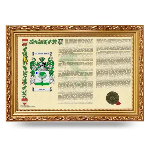 Notoo Armorial Landscape Framed - Gold