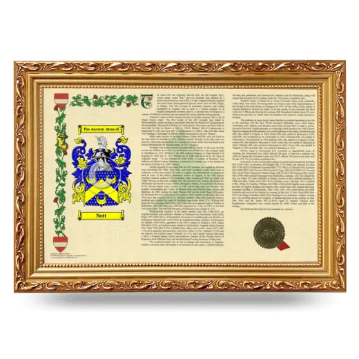 Nott Armorial Landscape Framed - Gold