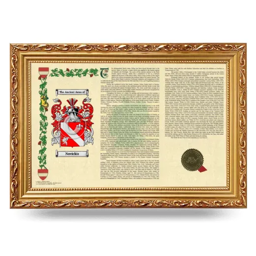 Novickis Armorial Landscape Framed - Gold