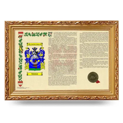 Novotny Armorial Landscape Framed - Gold
