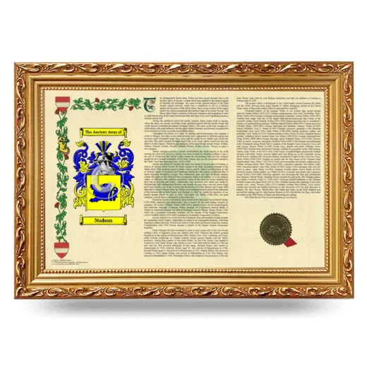 Nudson Armorial Landscape Framed - Gold