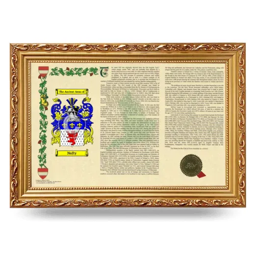 Nufty Armorial Landscape Framed - Gold