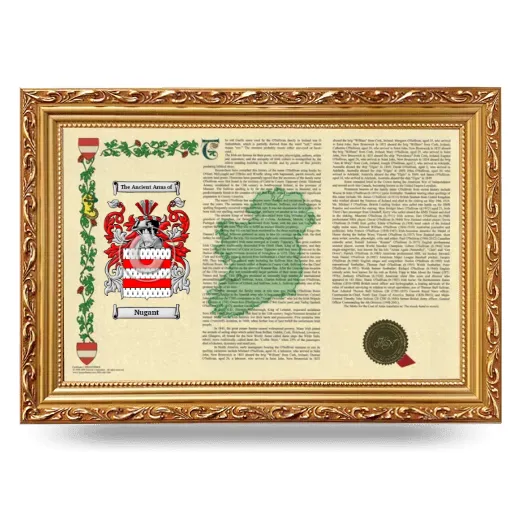 Nugant Armorial Landscape Framed - Gold